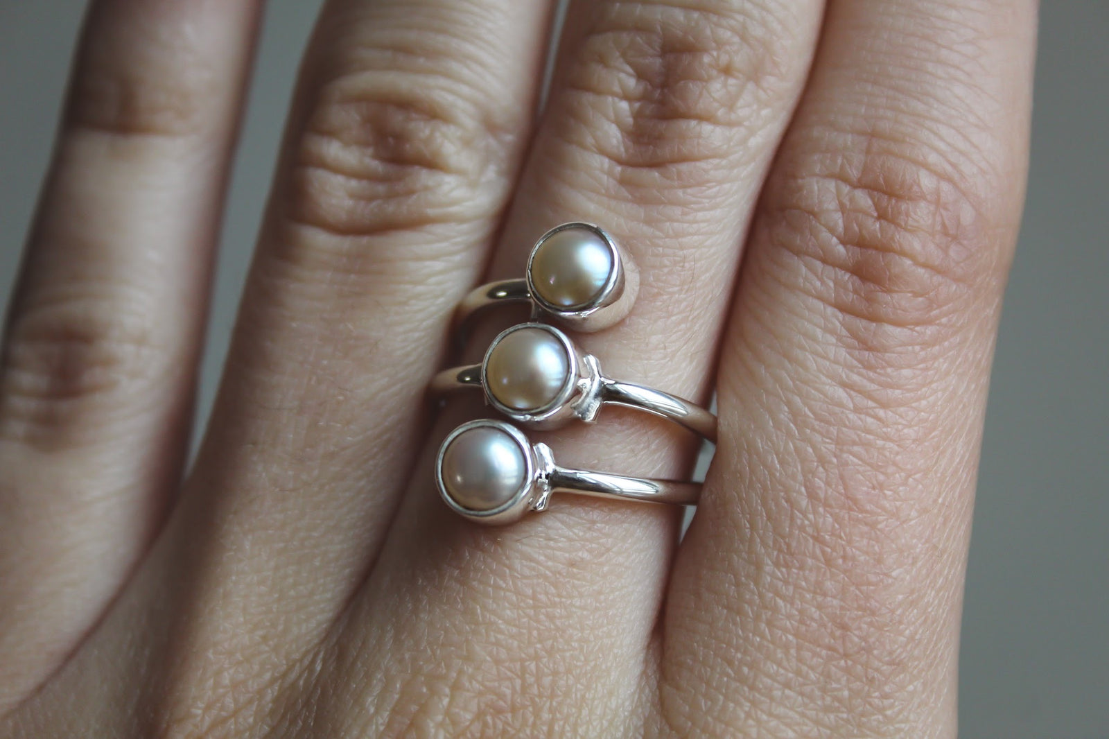 Triple Pearl Ring