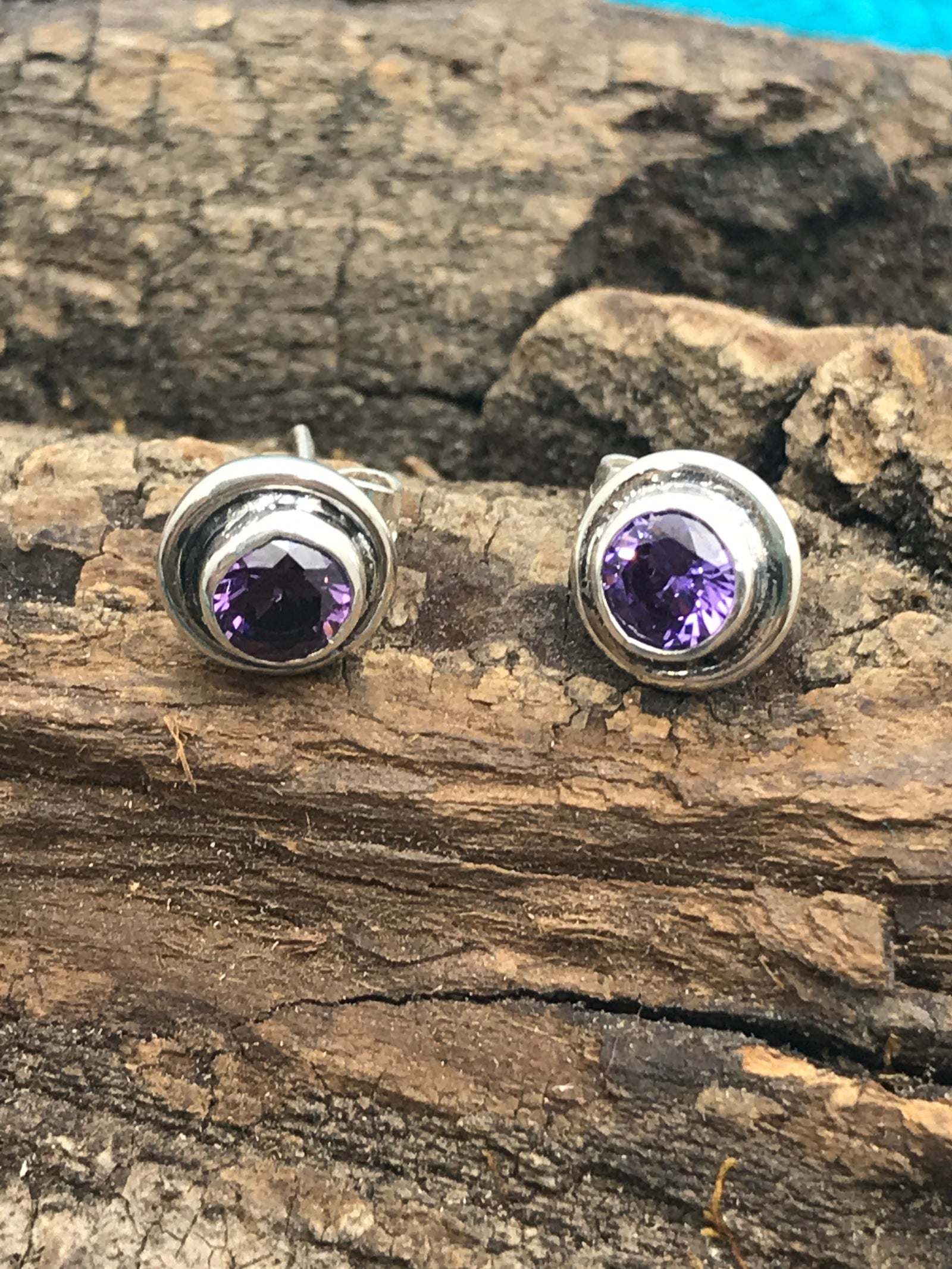 Stone Silver Earrings