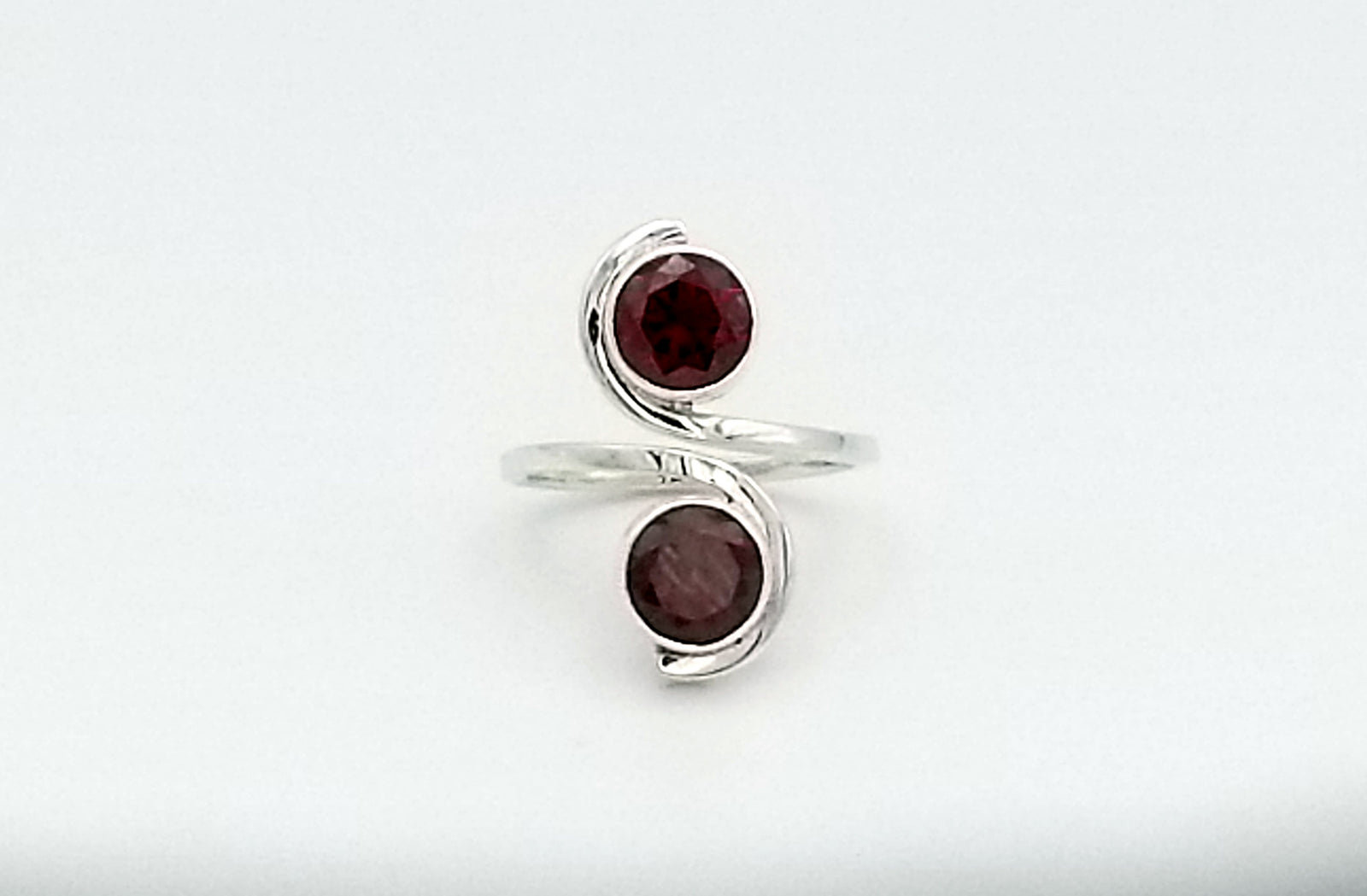 Double Red Zirconia Ring