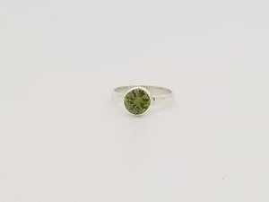 Round Stone Silver Ring