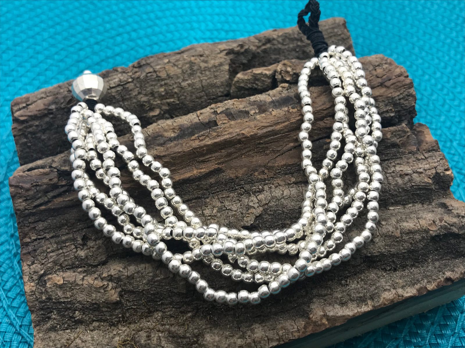 Multi beads Silver Bracelet