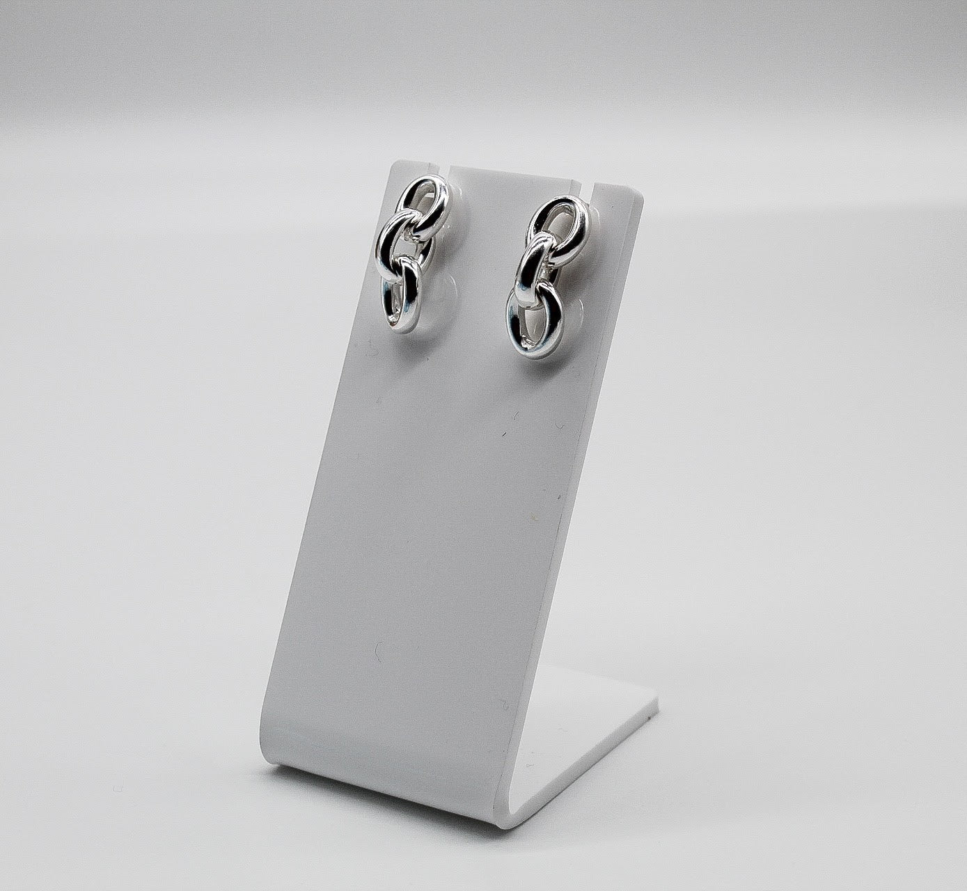 Chain Link Silver Earrings