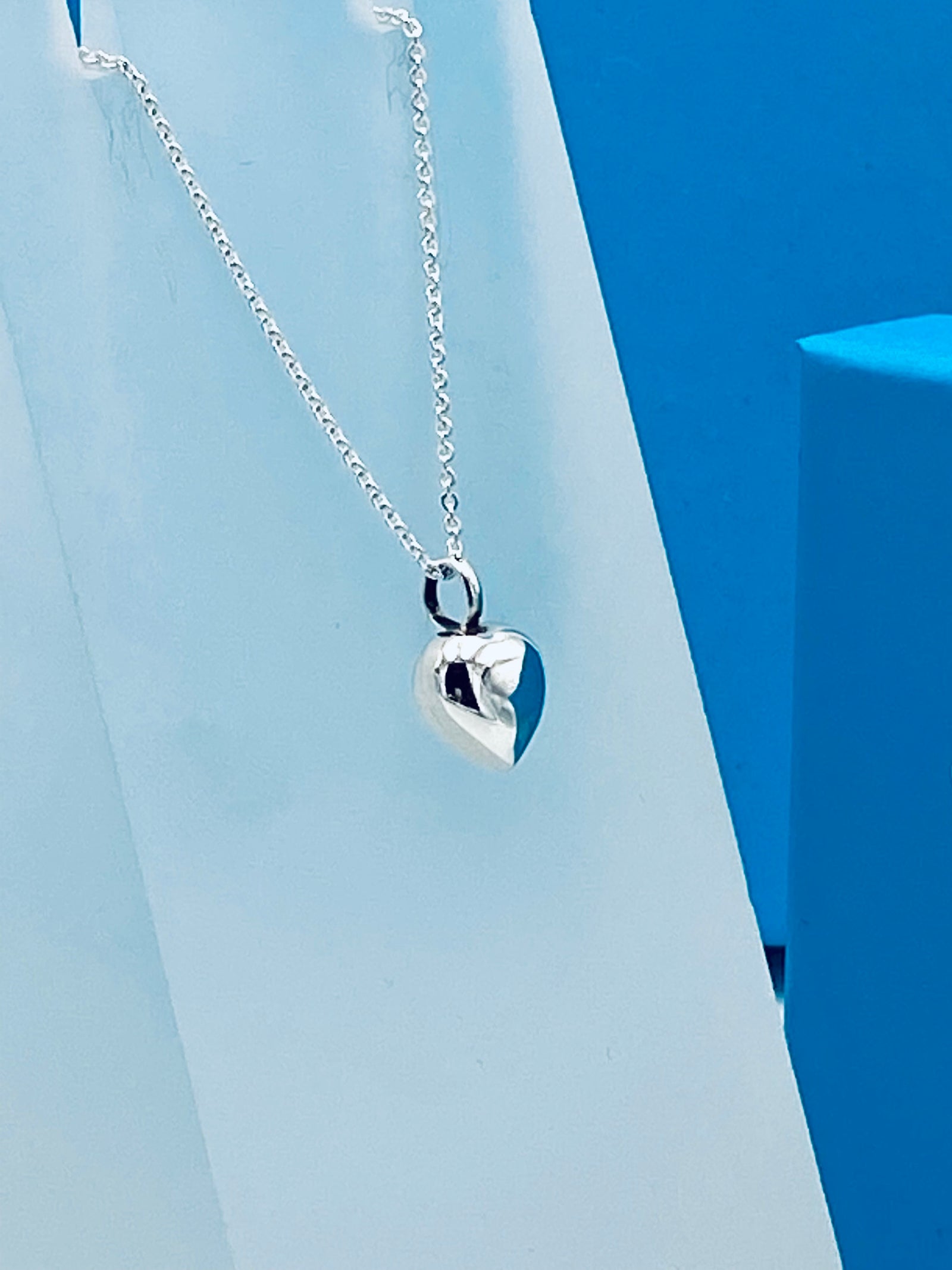 Rounded Heart Silver Necklace