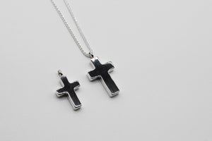 Smooth Cross Silver Necklace