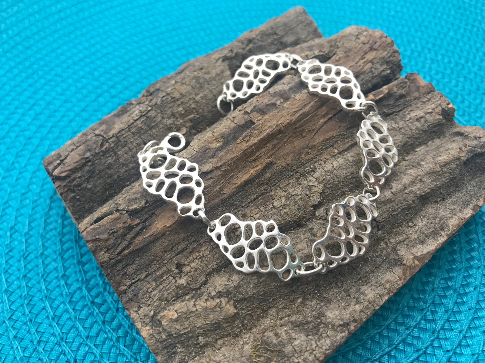 Honeycomb Silver Bracelet