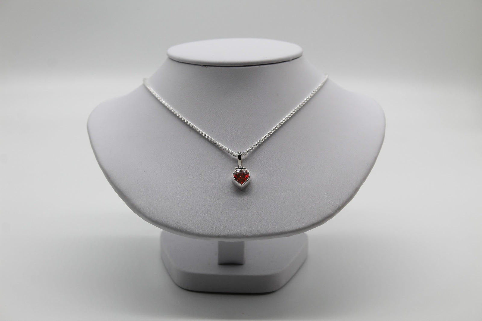 Heart Zirconia Necklace and Earrings Set