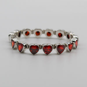 Red Heart Zirconia Bracelet