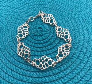 Honeycomb Silver Bracelet