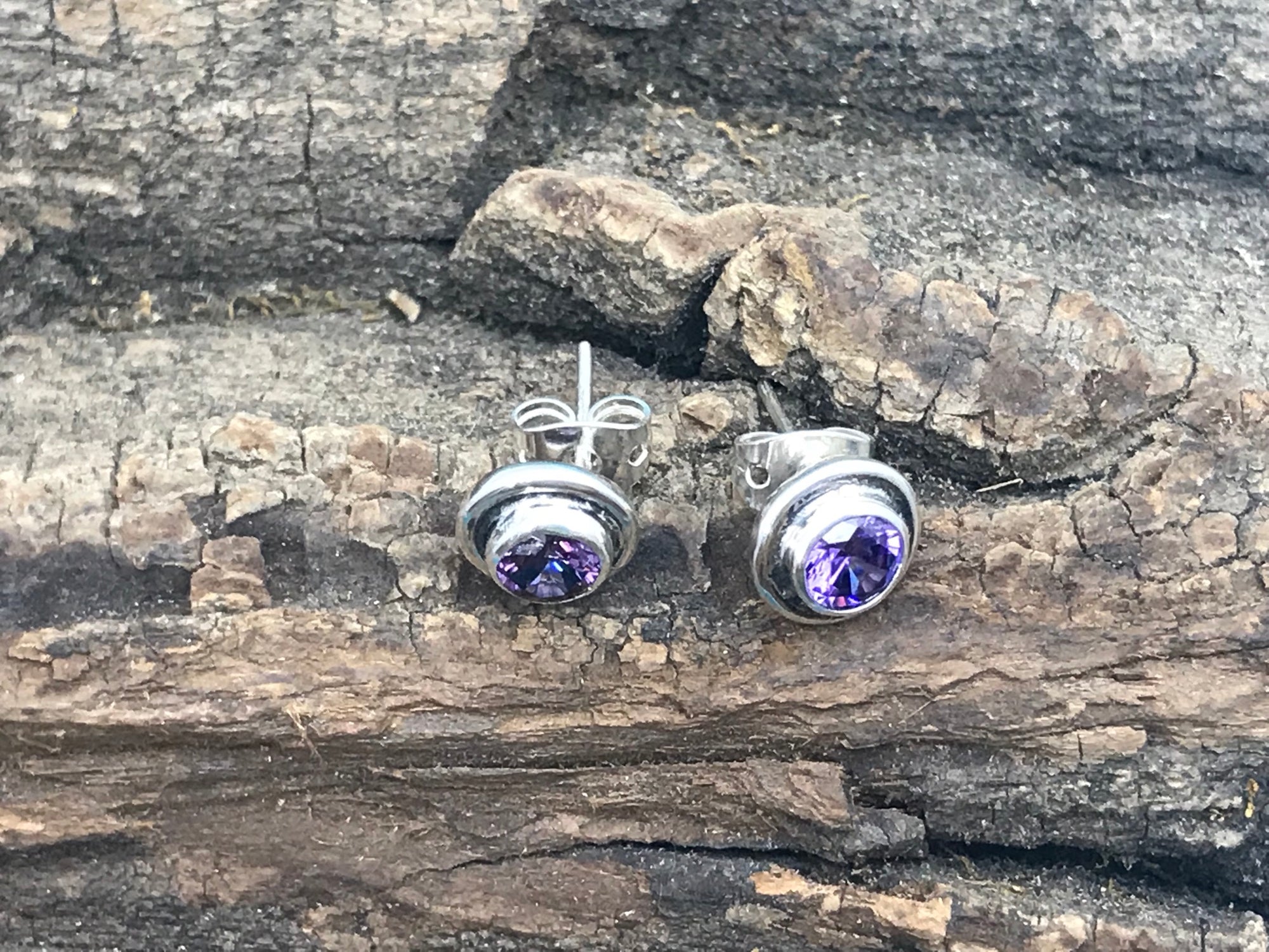 Stone Silver Earrings