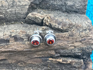 Stone Silver Earrings