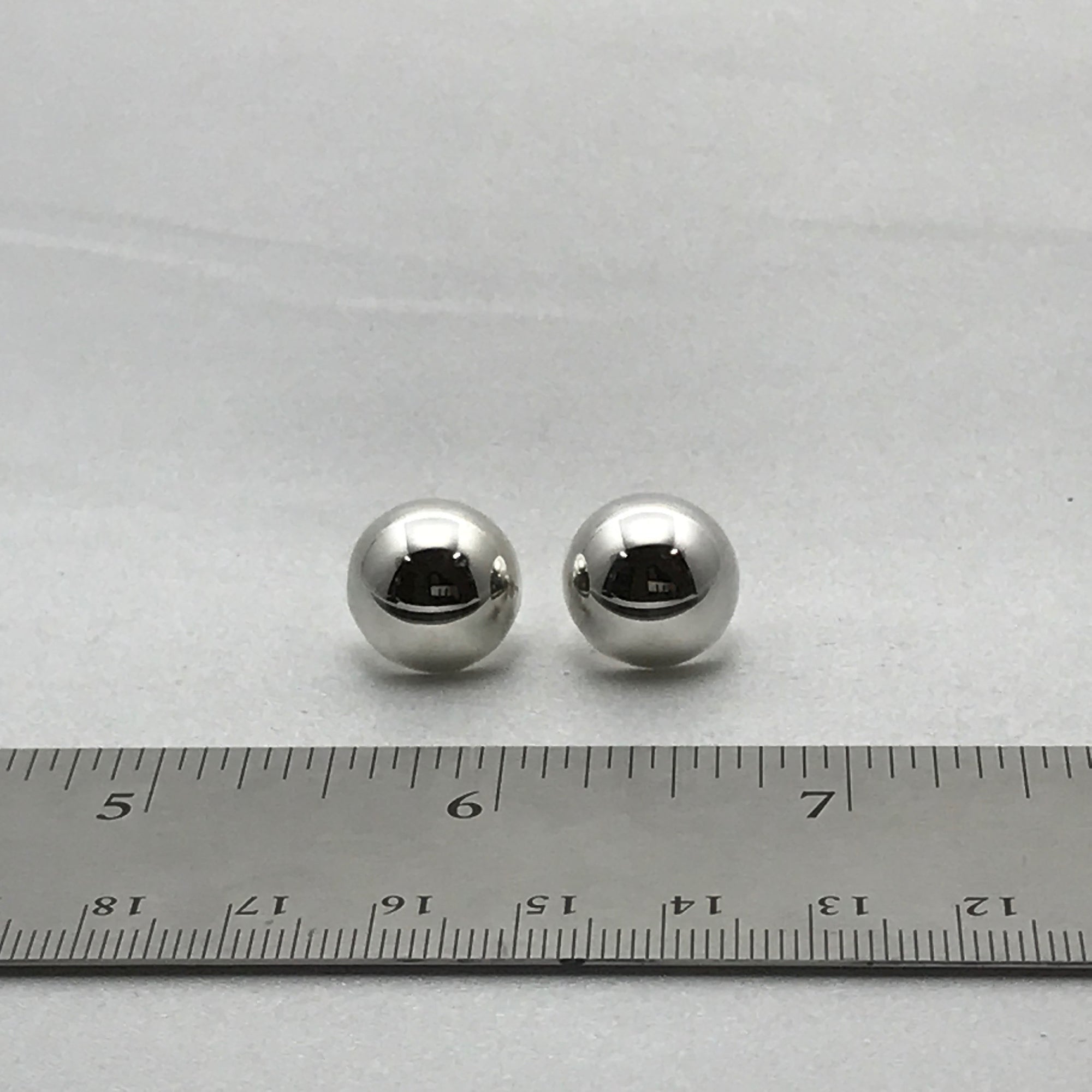 Half Ball Silver Earrings