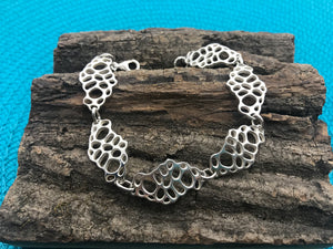 Honeycomb Silver Bracelet