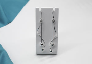 Pendulum Silver Hook Earrings