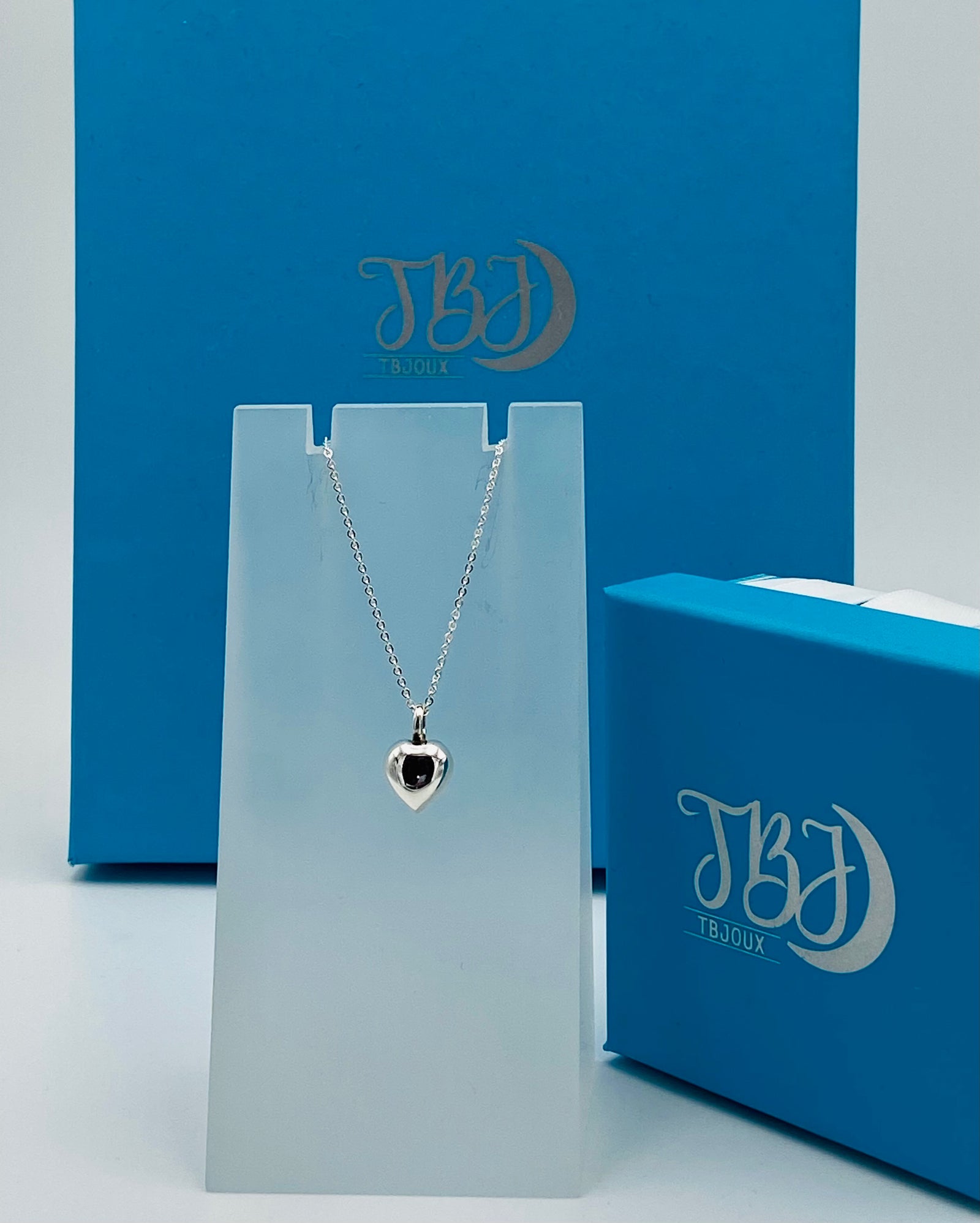 Rounded Heart Silver Necklace