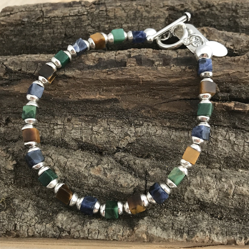 Color Stones Silver Bracelet