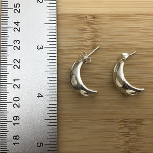 Ovals Wide Silver Earrings
