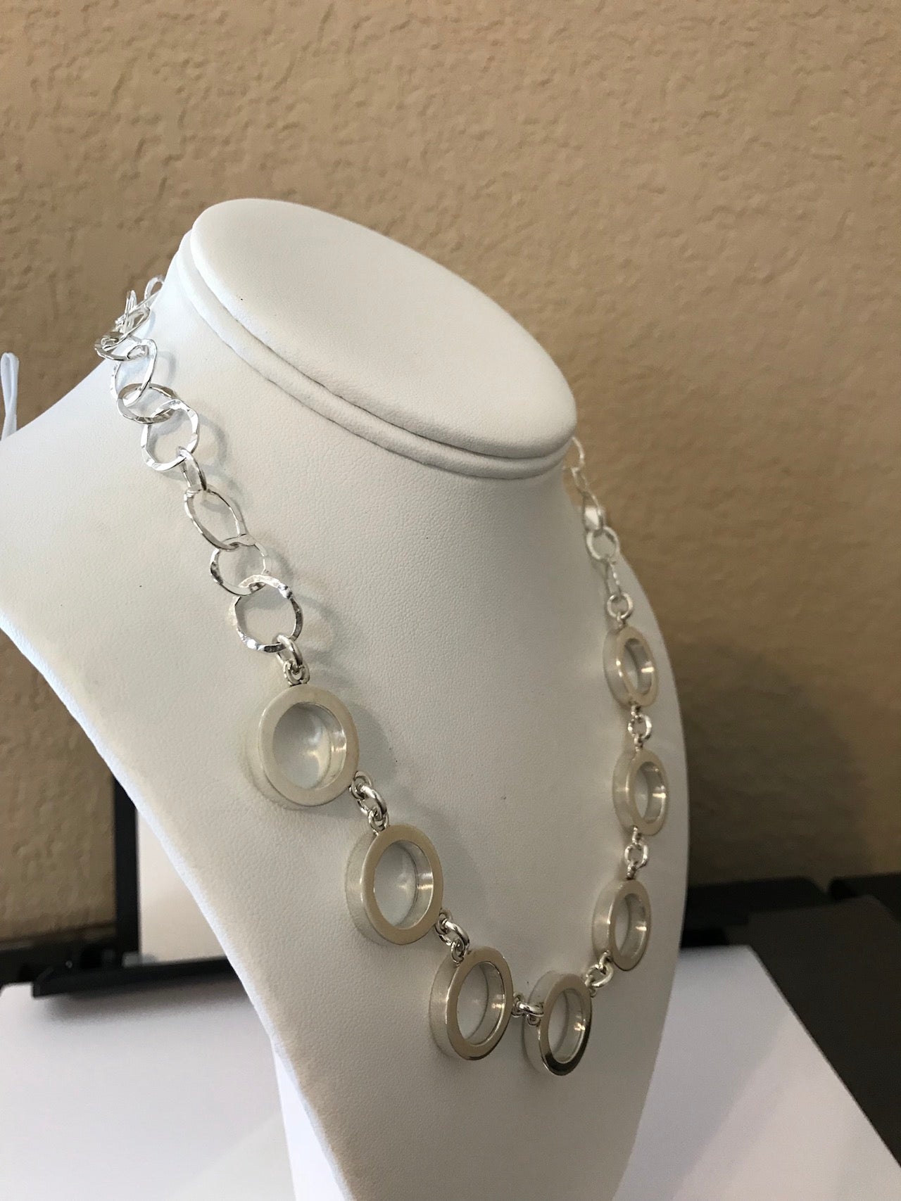 Silver Donuts Necklace