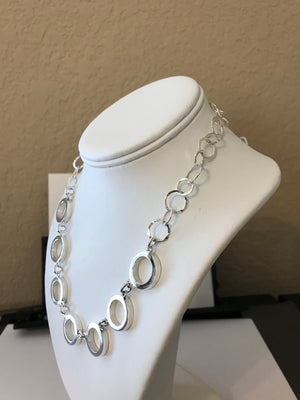 Silver Donuts Necklace