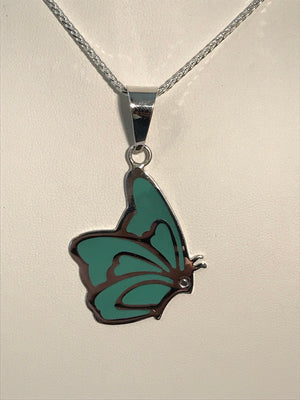 Turquoise Butterfly Silver Set