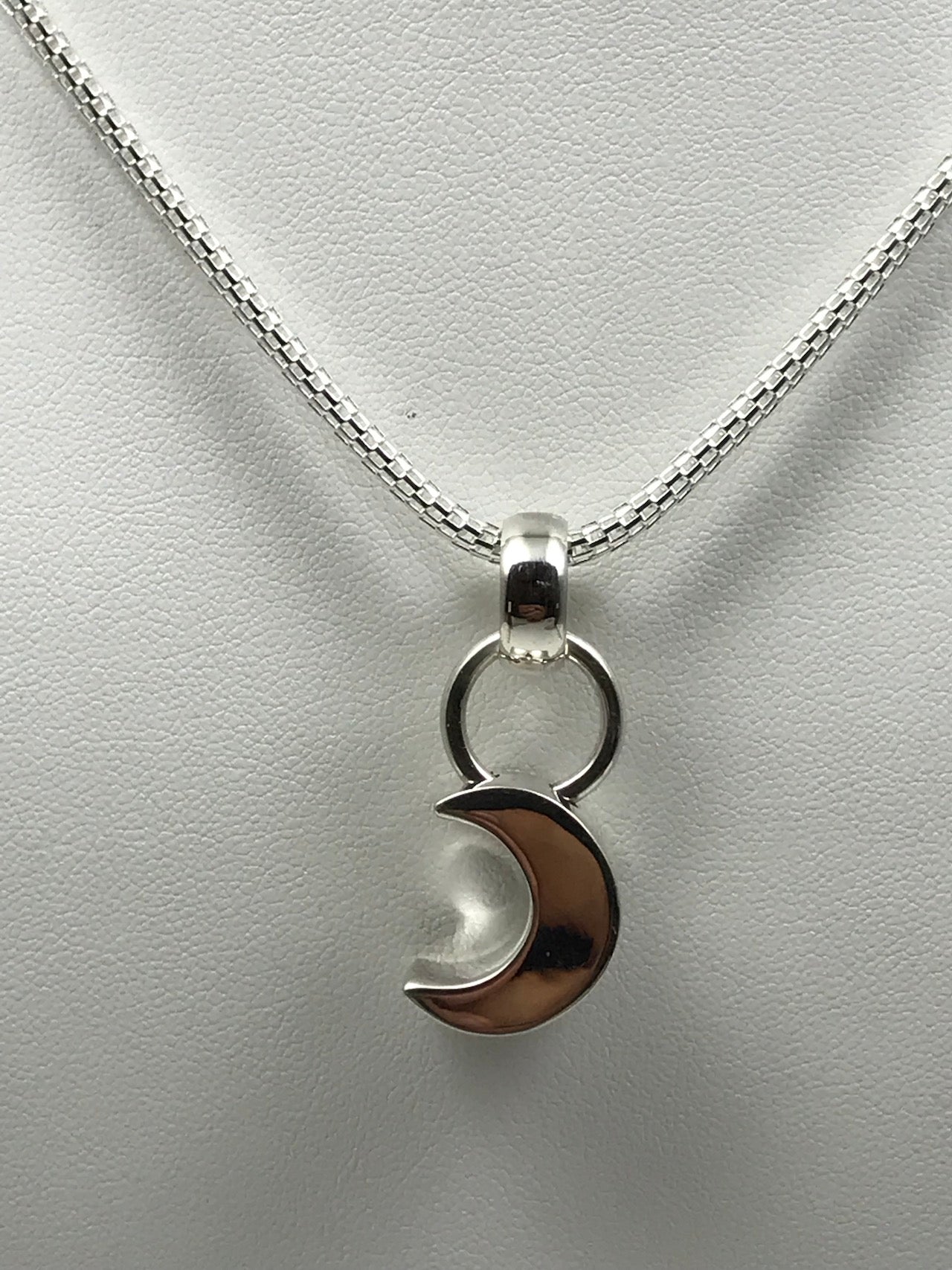 アクセサリー Silver Cresent Moon PD Wholesale Handmade Sterling Silver Hammered Crescent Moon