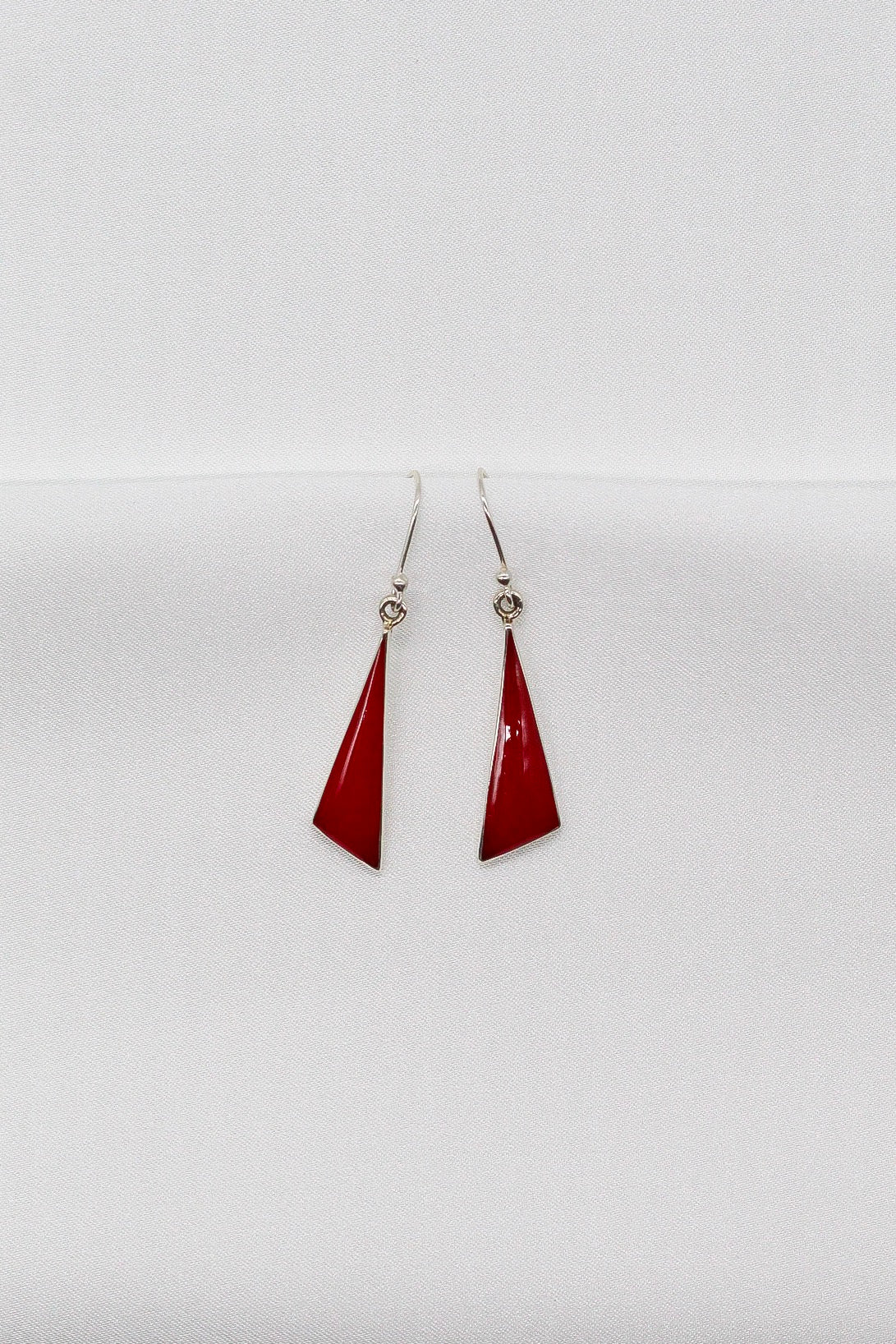 Silver and Turquoise or Red Stone Earrings