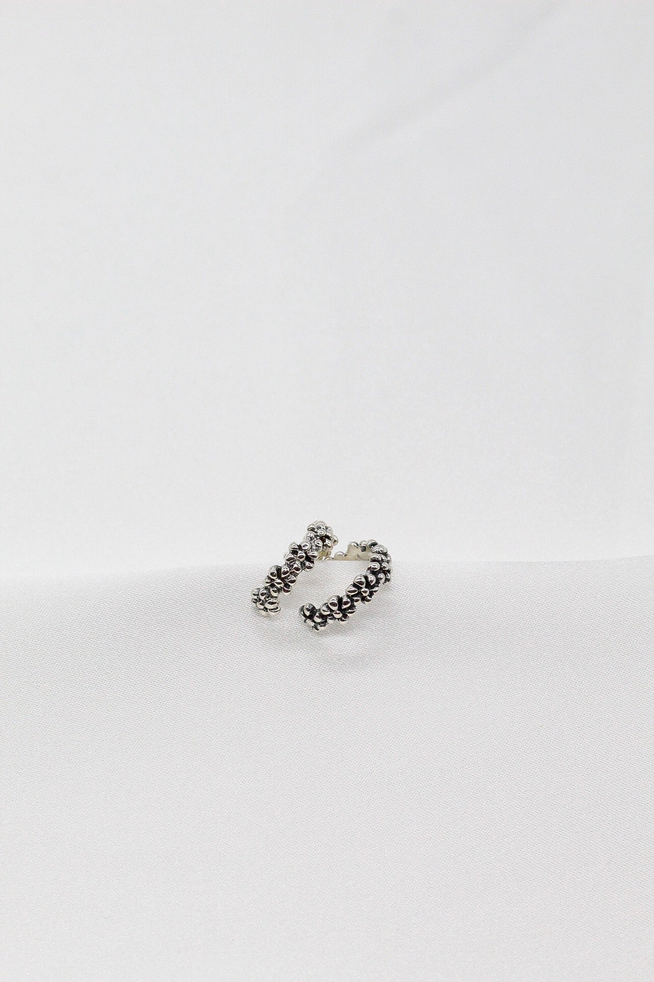 Flower Crown Stud Silver Earrings