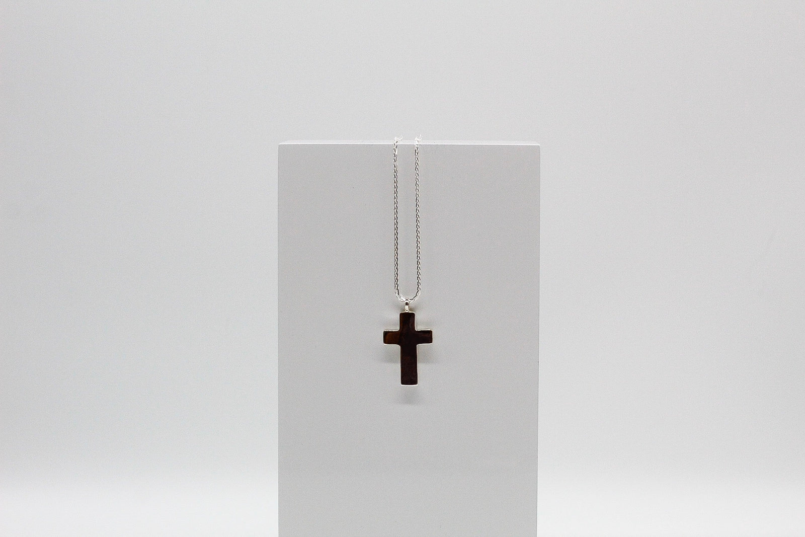 Smooth Cross Silver Necklace