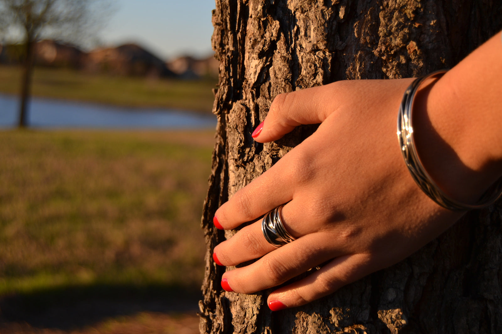 Wrinkled Cuff Dark Silver Cuff