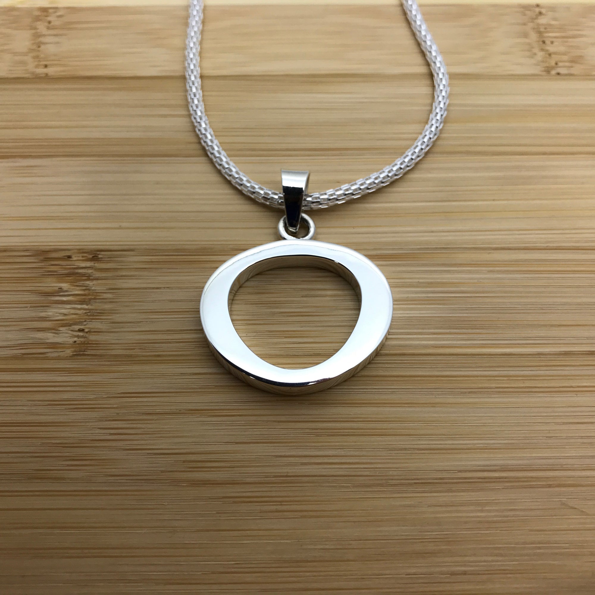 Silver Donut Necklace