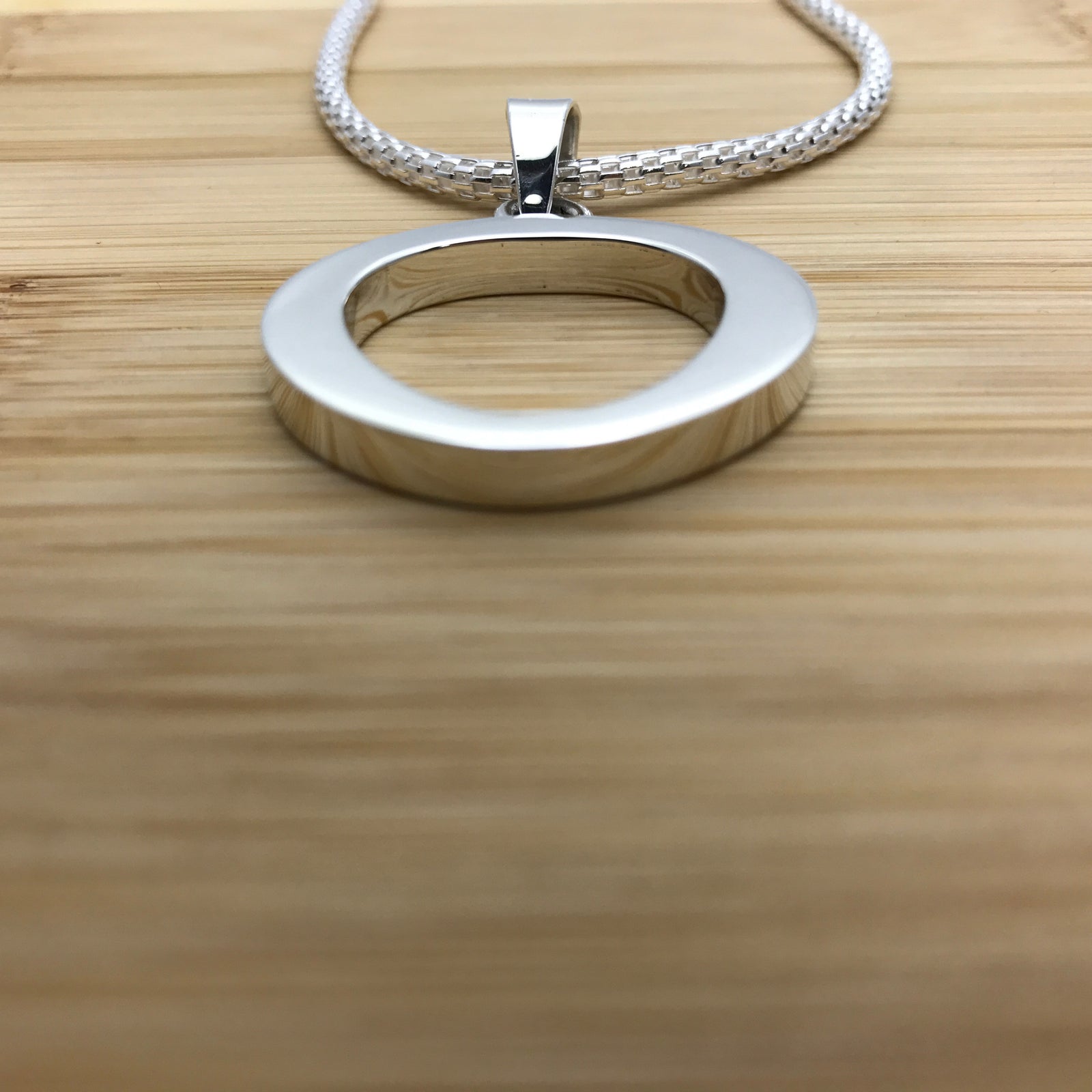 Silver Donut Necklace