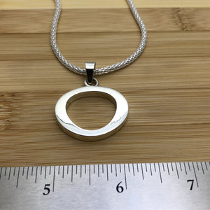Silver Donut Necklace