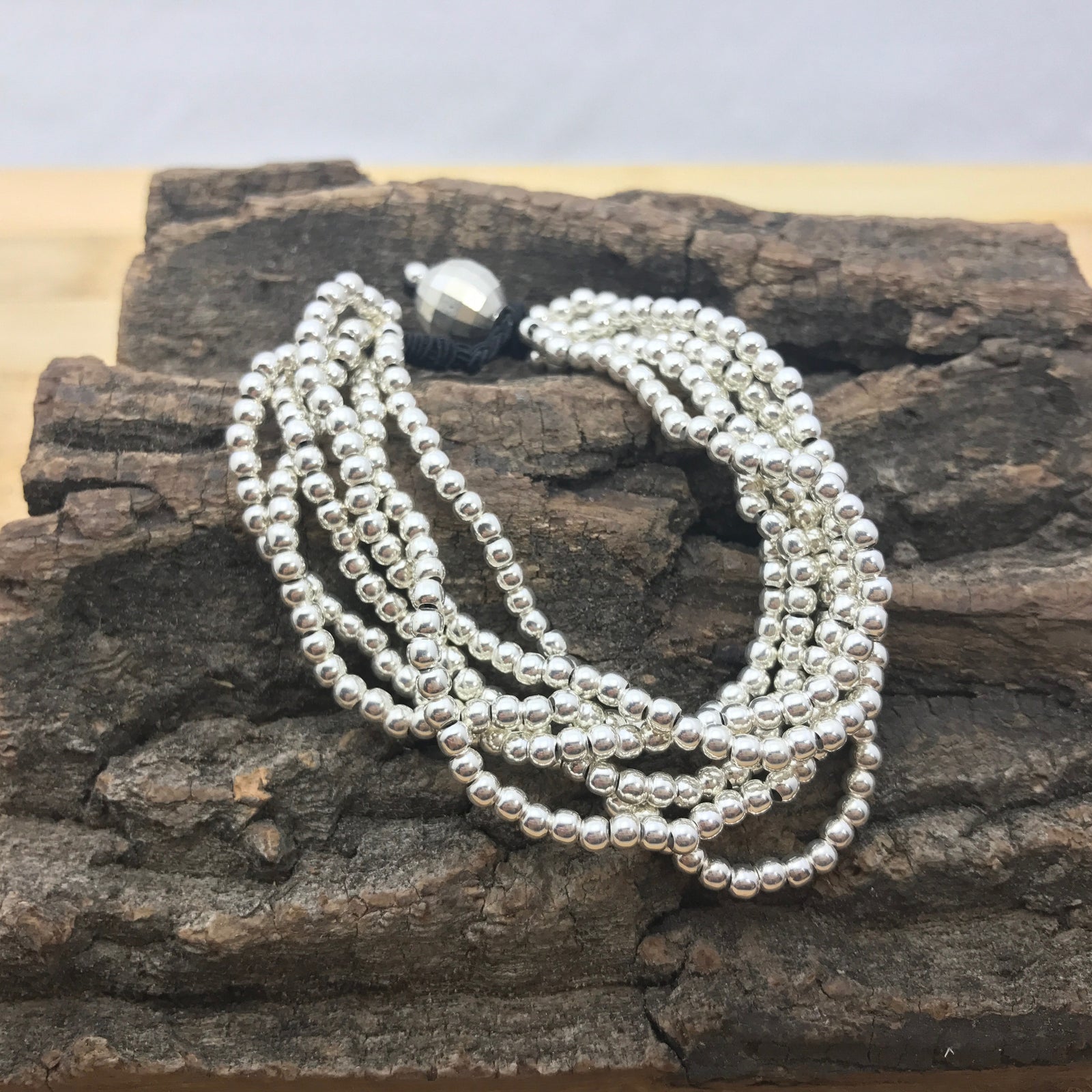 Multi beads Silver Bracelet