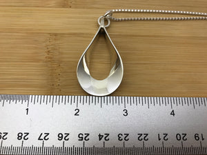 Open Drop Silver Necklace