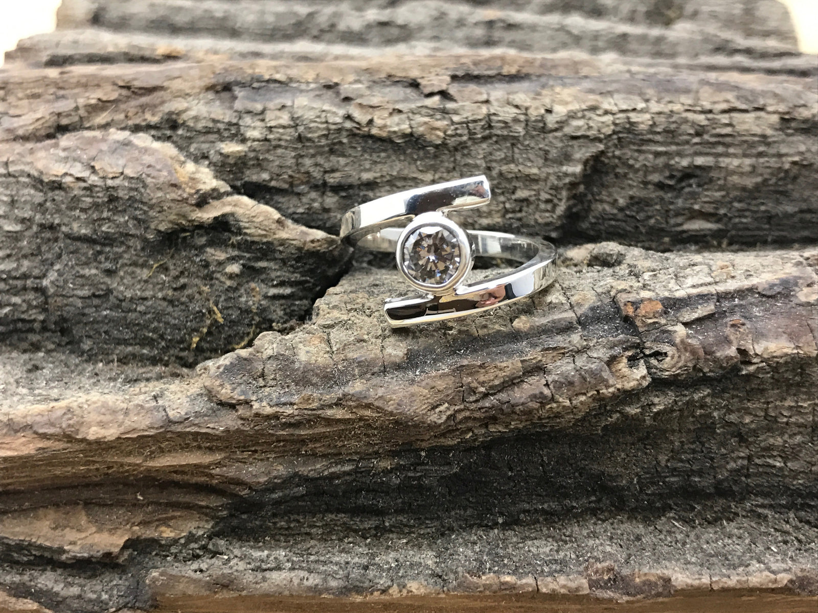 Modern Single Stone Ring