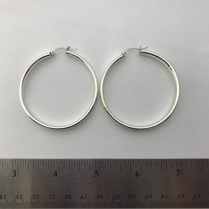 Elegant Silver Hoop Earrings
