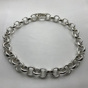 Round Links Silver Necklace