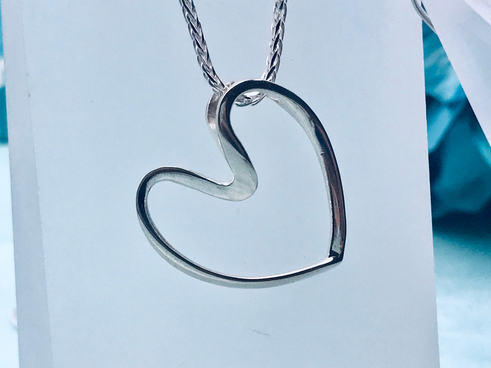 Heart Silhouette Necklace and Earrings Set