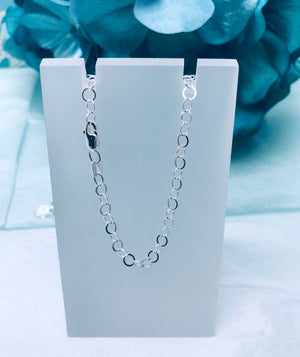 Linked Circles Silver Chain