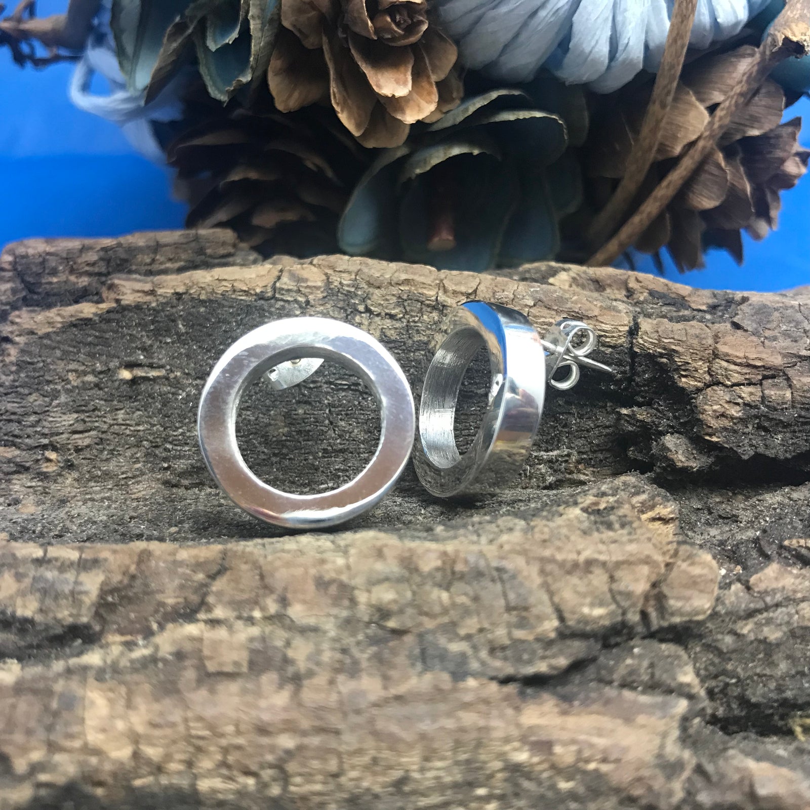 Silver Donuts Earrings