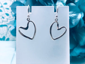 Heart Silhouette Necklace and Earrings Set