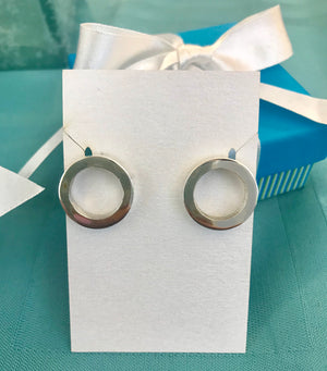 Silver Donuts Earrings