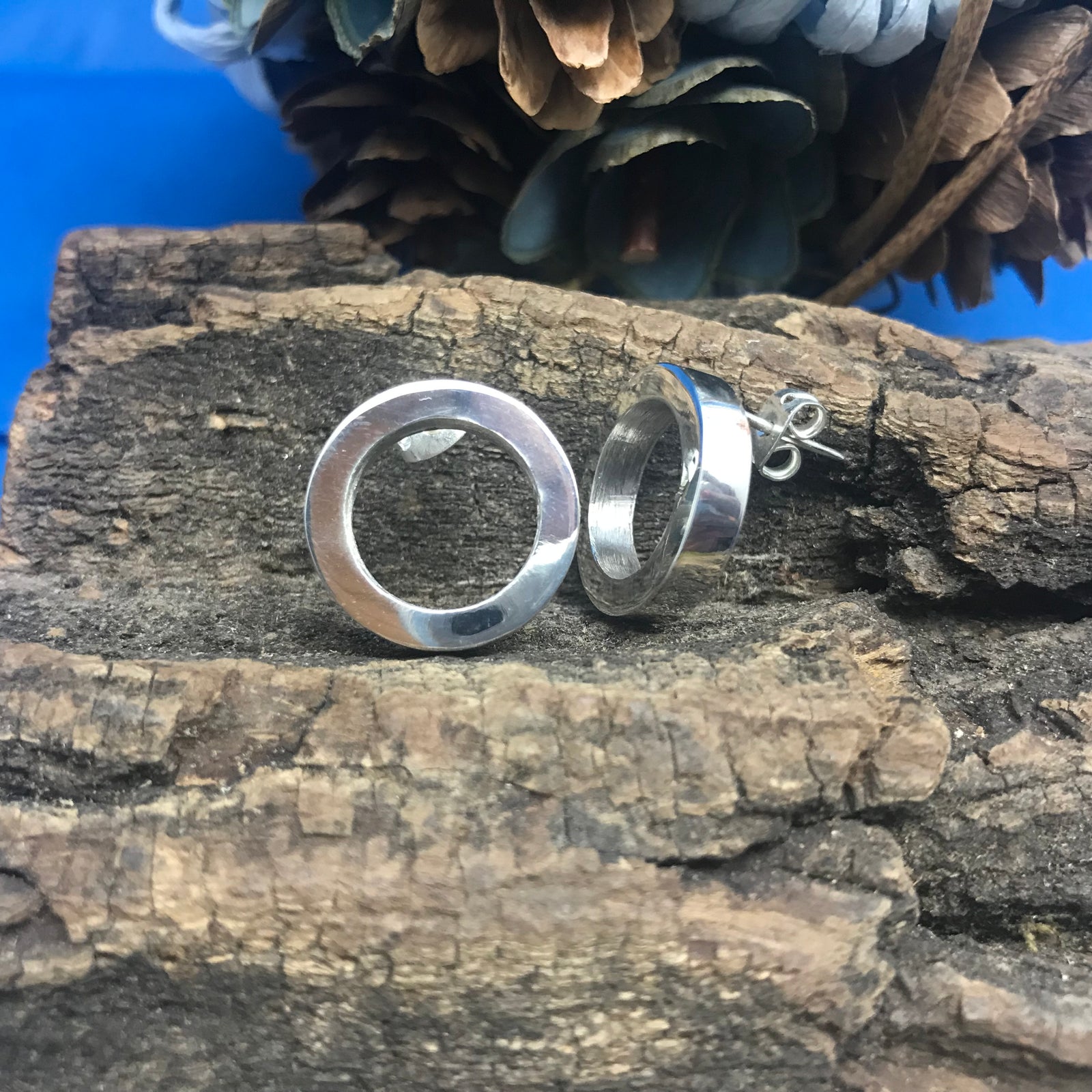 Silver Donuts Earrings