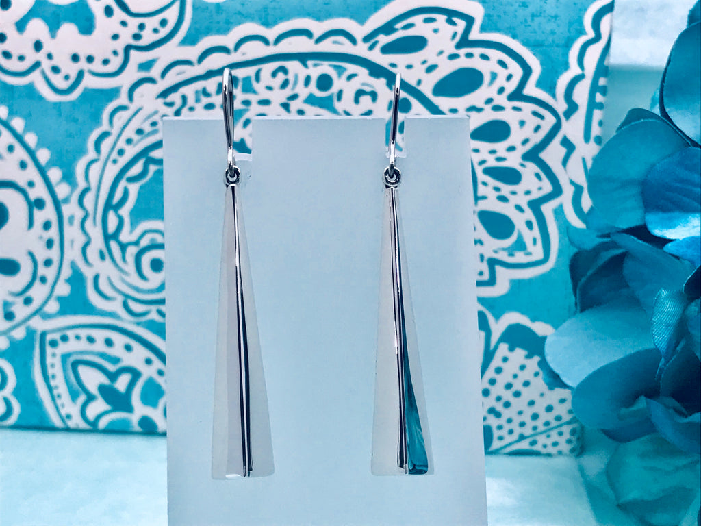 Long triangle earrings discount