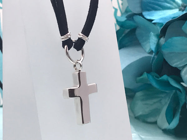 Large Smooth Cross Silver Necklace - TBJOUX Sterling Silver