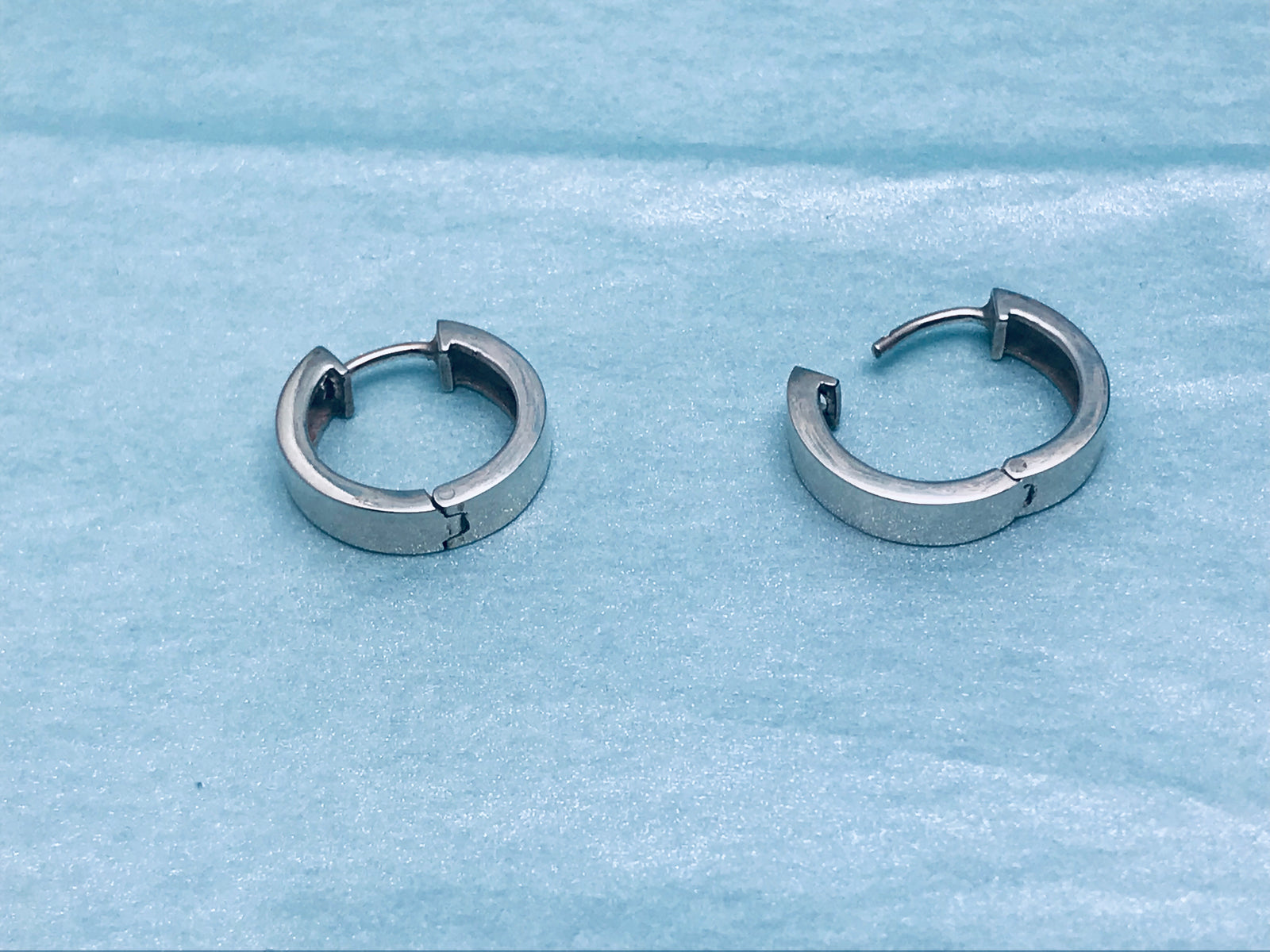 Round Huggies Silver Earrings