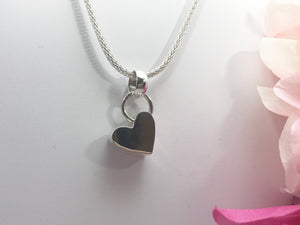 3D Heart Silver Necklace
