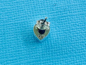 Zirconia Heart Shaped Stud Silver Earrings