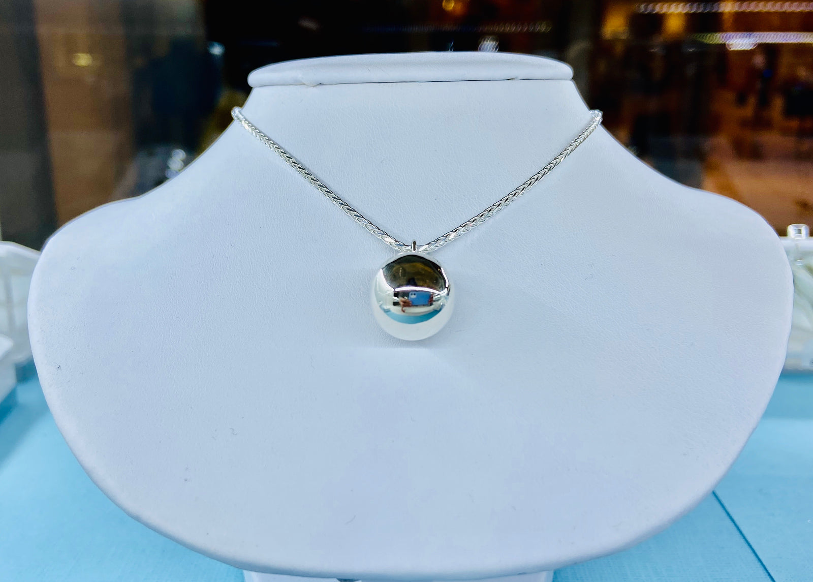 Silver Ball Necklace