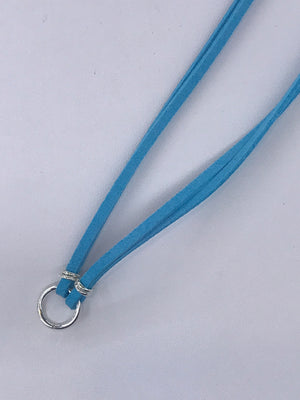 Suede and Silver Cord Chain