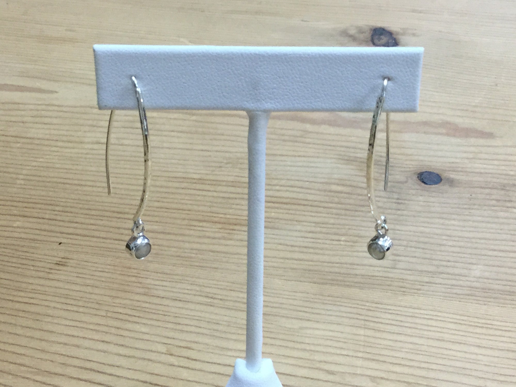 French Wire Hook Pearl Silver Earrings